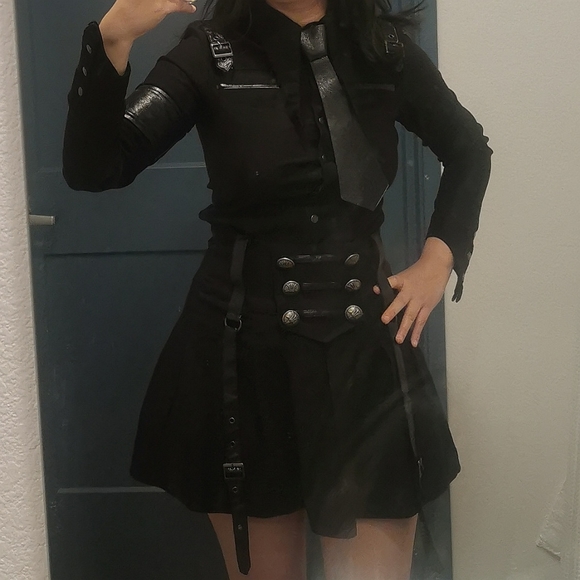 Killstar Dresses & Skirts - *reposh Killstar Secret Mission top & Dark Academy skirt